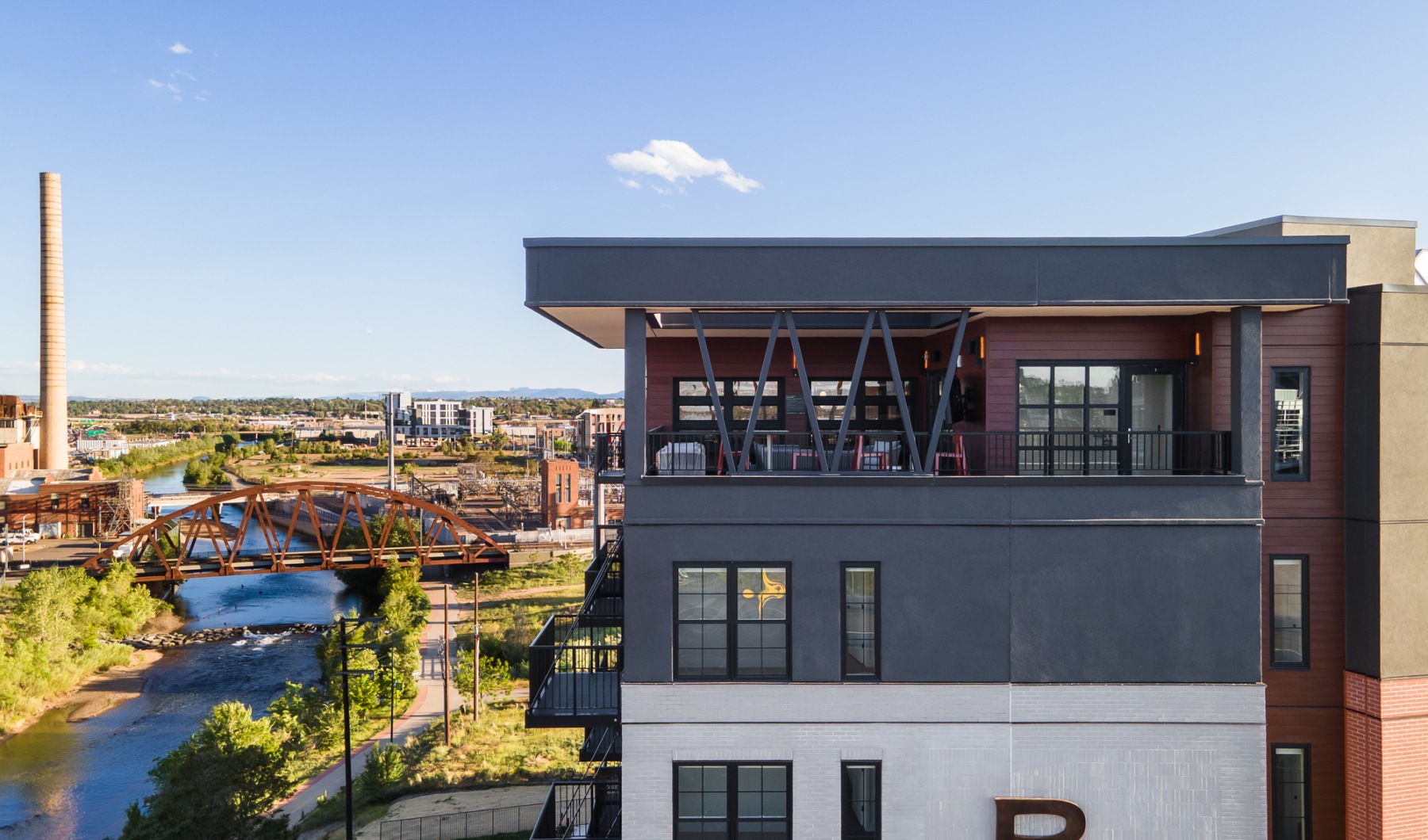 view of the river from rooftop view of the river from rooftop
