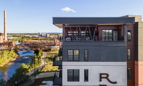 a building in a city