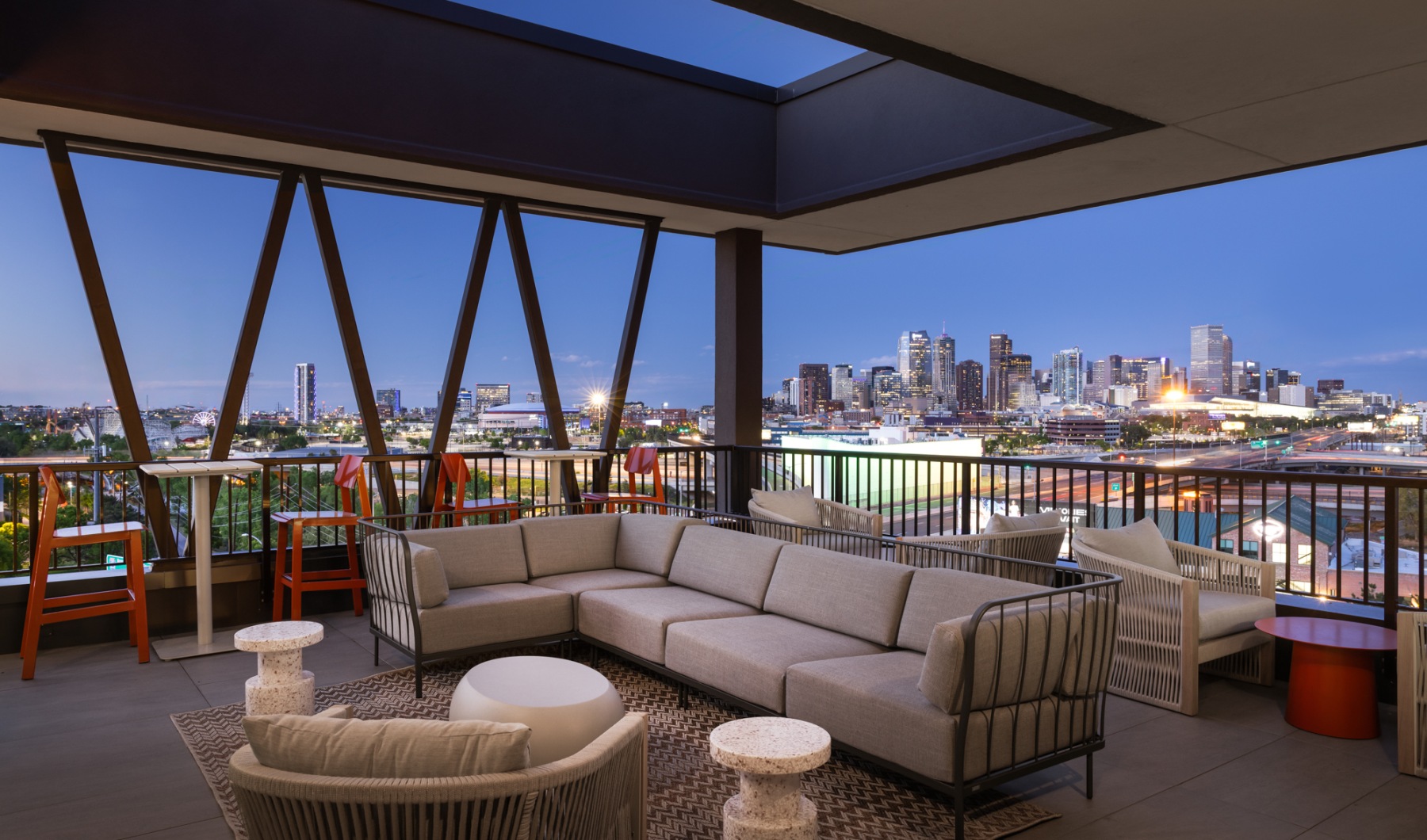 rooftop with view o downtown