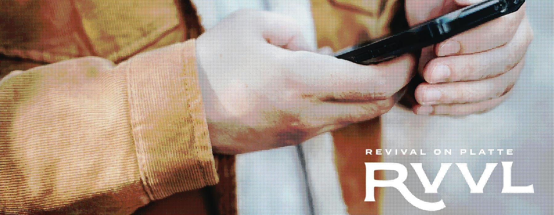 a person scrolling on a phone